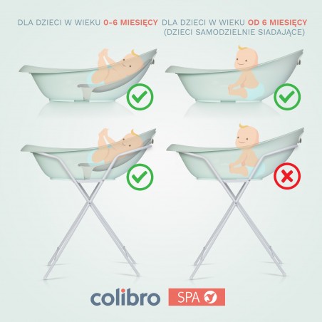 Zestaw wanienka dziecięca ze stojakiem Colibro Spa Cool - 13