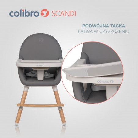 Krzesło do karmienia Colibro Scandi Onyx - 6