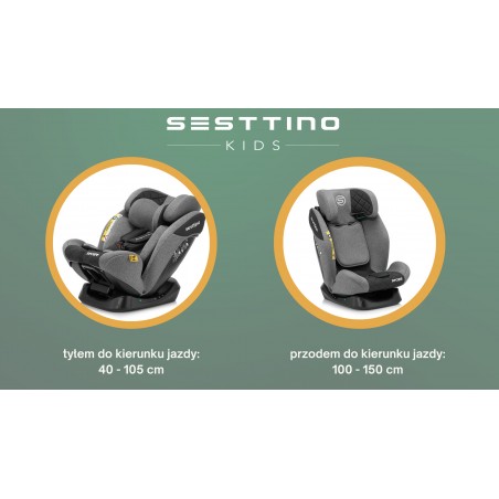 Fotelik samochodowy SESTTINO 40-150cm Secure Pro 0-36 kg Light Melange - 12