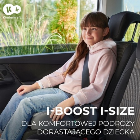 Kinderkraft I-Boost Podstawka Samochodowa I-SIZE ISO-FIX Siedzisko 15-36 kg Black - 5