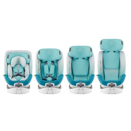 Fotelik samochodowy i-Size 40-150cm Sesttino Shiver 0-36kg ISOFIX Blue/Silver - 2