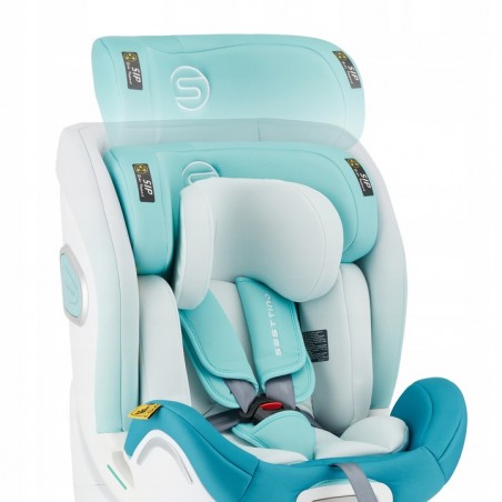 Fotelik samochodowy i-Size 40-150cm Sesttino Shiver 0-36kg ISOFIX Blue/Silver - 5