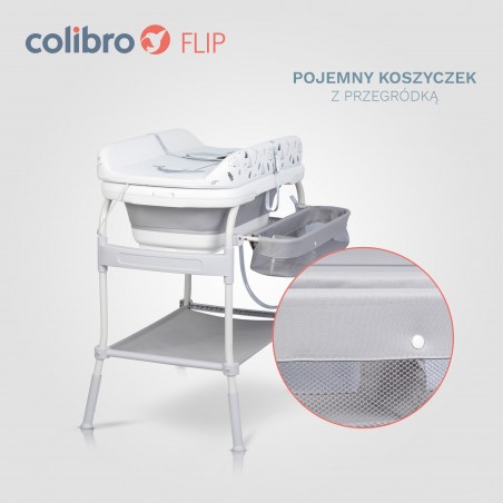 Colibro FLIP wanienka ze stojakiem, przewijakiem, regulacja wys.+ akcesoria - 9