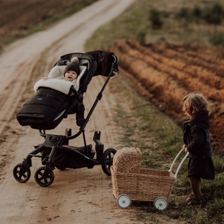 Zaffiro Śpiworek do wózka iGrow 2.0 Wełna Premium Czarny/beż - 12