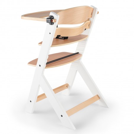 Krzesełko do karmienia drewniane + poduszka Kinderkraft ENOCK białe - 10