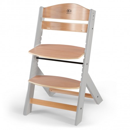 Krzesełko do karmienia drewniane Kinderkraft ENOCK szare bez poduszki - 2