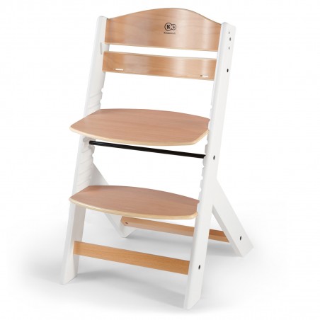 Krzesełko do karmienia drewniane Kinderkraft ENOCK białe bez poduszki - 2