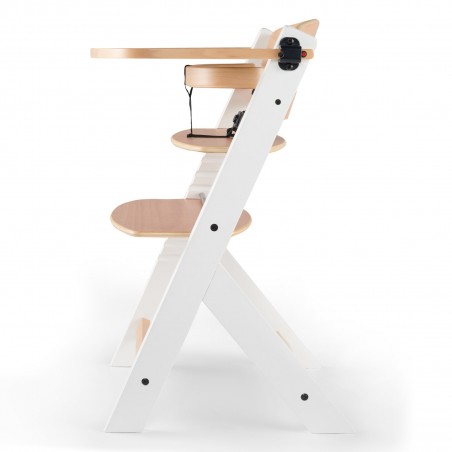 Krzesełko do karmienia drewniane Kinderkraft ENOCK białe bez poduszki - 4