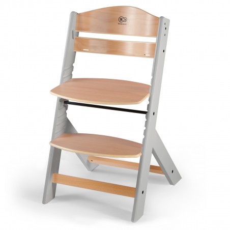 Krzesełko do karmienia drewniane + poduszka Kinderkraft ENOCK Szare - 6