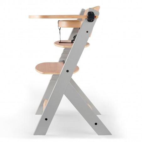 Krzesełko do karmienia drewniane + poduszka Kinderkraft ENOCK Szare - 7