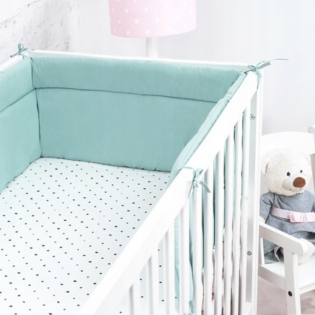 Babyboom dwustronny ochraniacz do łóżeczka dziecięcego Premium 180x30 cm Zielony - 2
