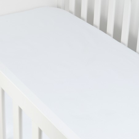 Babyboom prześcieradło bawełniane do łóżeczka dziecięcego 120x60 cm Premium białe - 3