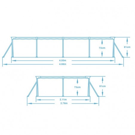 Basen ogrodowy stelażowy 400 x 211 x 81 cm 5w1 Bestway 56405 - 4