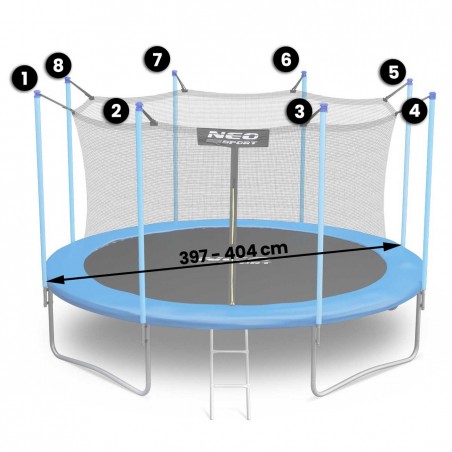 Siatka wewnętrzna do trampolin 404cm 13ft Neo-Sport - 1