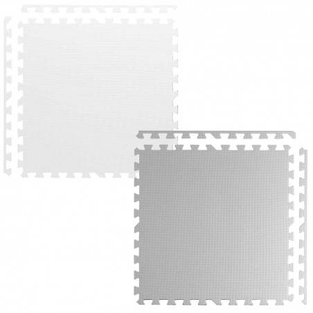 Piankowa mata puzzle biało-szara 60 x 60 cm 9 szt. - 1