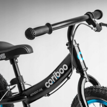 CARIBOO rowerek biegowy Adventure Czarno Niebieski Pompowane Koła Hamulec - 3