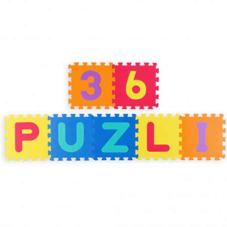 Duża mata piankowa, puzzle, litery kolorowe 36 szt. - 4