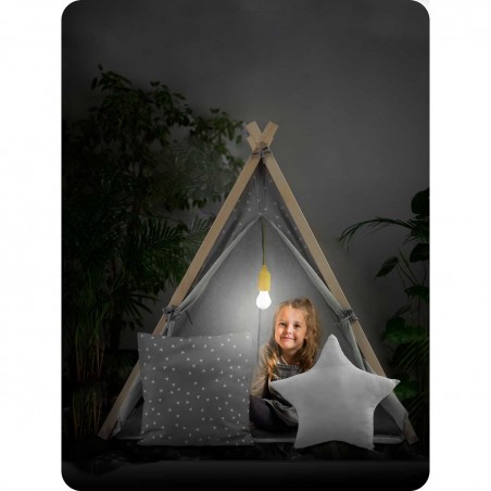 Namiot domek dla dzieci z lampką Nukido - szary - 5