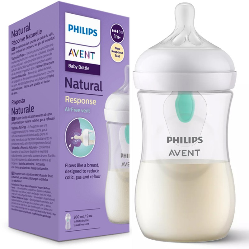 Philips Avent Butelka Natural Responsywna AirFree 260 ml 1m+ SCY673/01  RESPONSE