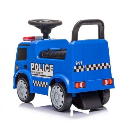 Sun Baby Pojazd jeździk dla dziecka na roczek, pchacz Mercedes Antos Policja dźwięki niebieski - 2