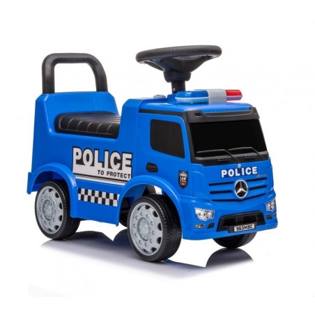 Sun Baby Pojazd jeździk dla dziecka na roczek, pchacz Mercedes Antos Policja dźwięki niebieski - 5