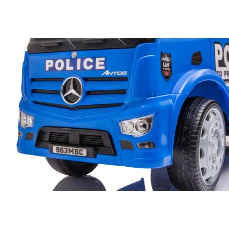Sun Baby Pojazd jeździk dla dziecka na roczek, pchacz Mercedes Antos Policja dźwięki niebieski - 14