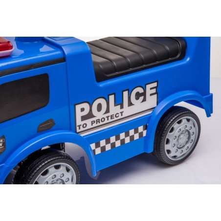 Sun Baby Pojazd jeździk dla dziecka na roczek, pchacz Mercedes Antos Policja dźwięki niebieski - 16