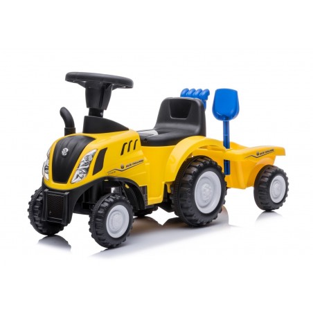 Sun Baby Jeździk pchacz chodzik traktor z przyczepą New Holland żółty - 1