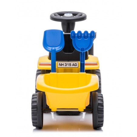 Sun Baby Jeździk pchacz chodzik traktor z przyczepą New Holland żółty - 4