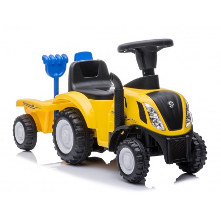 Sun Baby Jeździk pchacz chodzik traktor z przyczepą New Holland żółty - 5