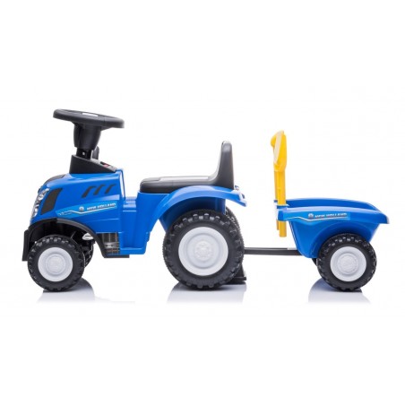 Sun Baby Jeździk pchacz chodzik traktor z przyczepą New Holland niebieski - 1