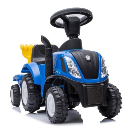 Sun Baby Jeździk pchacz chodzik traktor z przyczepą New Holland niebieski - 5