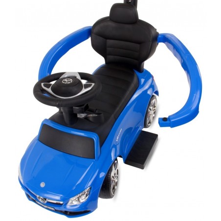 Sun Baby Jeździk pchacz chodzik dla dziecka Mercedes AMG C63 COUPE z popychaczem i podnóżkiem niebieski - 13