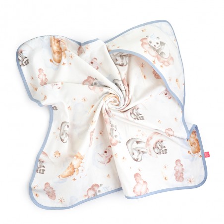 Babyboom okrycie kąpielowe ręcznik 85x85 cm Bawełna 100% Zwierzątka na chmurce - 2
