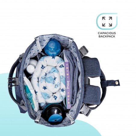 Torba do wózka Plecak Kinderkraft Moonpack Confetti Denim - 6