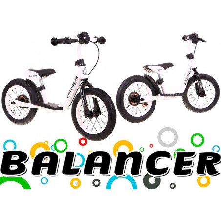 Rowerek biegowy SporTrike Balancer dla dzieci Biały Pierwszy rowerek do Nauki jazdy - 4