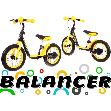 Rowerek biegowy SporTrike Balancer dla dzieci Żółty Pierwszy rowerek do Nauki jazdy - 5