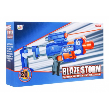 Karabin dla dzieci 8+ Blaze Storm + 20 pocisków z pianki + Celownik laserowy + Kolba - 5