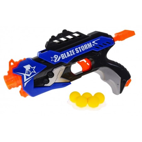 Sprężynowy Pistolet dla dzieci 8+ Blaze Storm 5 pocisków Kulek z pianki + Ręczny mechanizm - 1