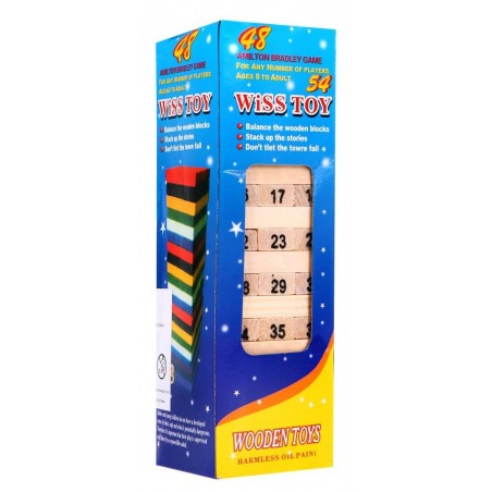 Drewniana gra zręcznościowa Dżenga dla dzieci 8+ i dorosłych Układanie wieży z klocków - 2