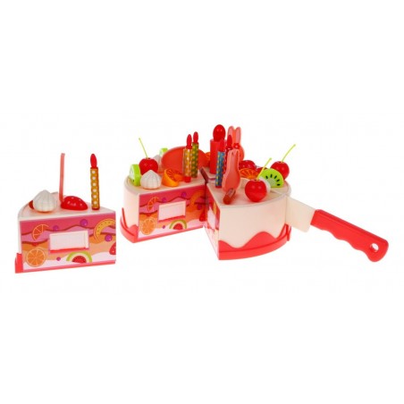 Duży zestaw Przyjęcie Urodzinowe dla dzieci 3+ Zabawkowy tort i słodkości + Interaktywna świeczka + Akcesoria 82 el. - 7