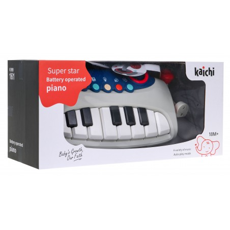 Interaktywny keyboard z mikrofonem dla dzieci 18m+ Zabawka muzyczna Pianinko + nauka gry - 3