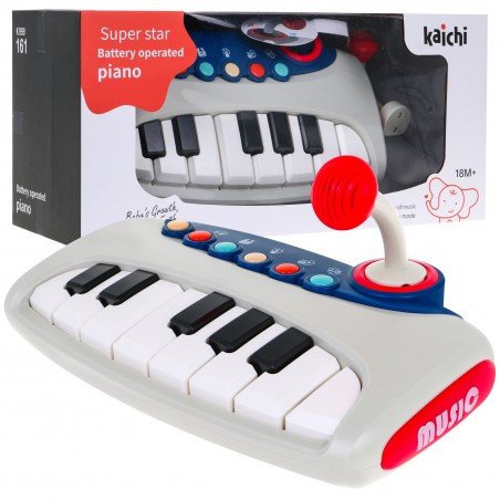 Interaktywny keyboard z mikrofonem dla dzieci 18m+ Zabawka muzyczna Pianinko + nauka gry - 4