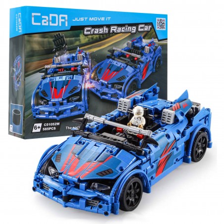 Klocki techniczne CaDA 585 el. Zdalnie sterowany Crush Racing Car dla dzieci 6+ Auto z katapultą - 2