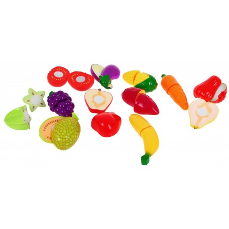 Warzywniak dla dzieci 3+ Zestaw warzywa owoce + Koszyk zakupowy + Kasa fiskalna + Waga + Akcesoria - 4