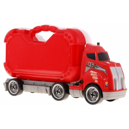 Ciężarówka 2w1 z walizką Narzędzi dla dzieci 3+ Rozkręcany pojazd + Wymiana kół + Dźwięki - 3