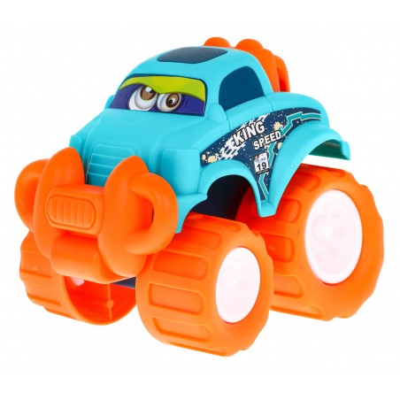 Zestaw 3 autek terenowych Little Monster dla dzieci 3+ Napęd bez baterii + Duże koła - 3