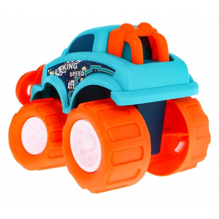 Zestaw 3 autek terenowych Little Monster dla dzieci 3+ Napęd bez baterii + Duże koła - 4