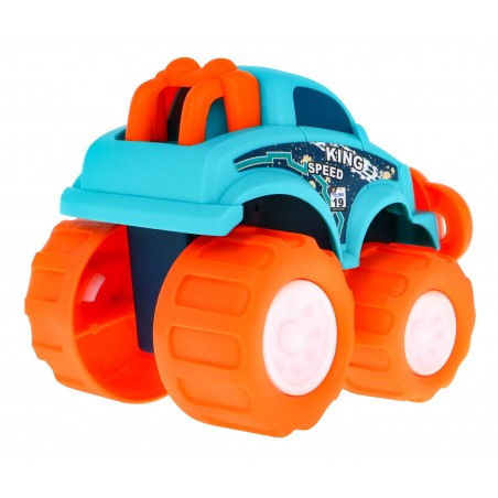 Zestaw 3 autek terenowych Little Monster dla dzieci 3+ Napęd bez baterii + Duże koła - 5
