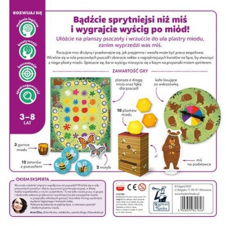 Planszowa Gra kooperacyjna "Miś i Pszczoły" dla dzieci 3-8 lat Kapitan Nauka - 1